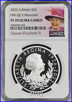 2022 GREAT BRITAIN 1 oz SILVER PROOF NGC PF70 UCAM HER MAJESTY QE II MEMORIAL