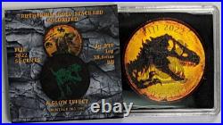 2022 Jurassic World Dominion Ennobled Rampage 1 oz Silver Coin ONLY 299 MINTED