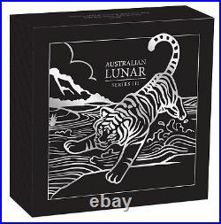 2022 Year of the Tiger 2oz. 9999 SILVER $2 Lunar ANTIQUED COIN