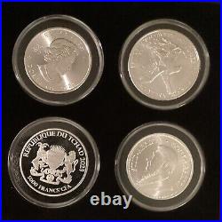 2023 10 Coin 10 Oz. Silver World Coin Set PLEASE See Pictures & Description