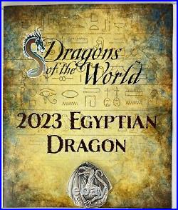 2023 Fiji Dragons of the World Egyptian Dragon Shaped Coin 1 oz. 999 Silver COA