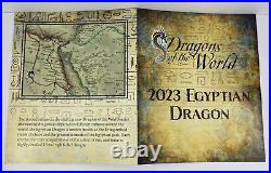 2023 Fiji Dragons of the World Egyptian Dragon Shaped Coin 1 oz. 999 Silver COA