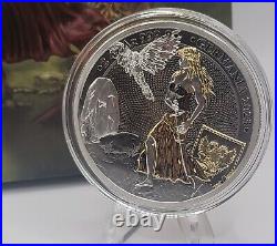 2023 Lady Germania 2 oz Silver Coin ANA Edition World's Fair Of Money Box & COA