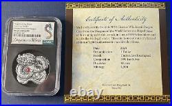 2024 1 Oz. 999 Silver Fiji Dragons of the World Chinese Whiskered Dragon Shaped