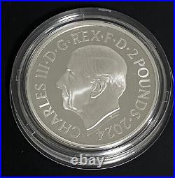 2024 United Kingdom Britannia 1oz Silver Proof £2 Coin with COA / box