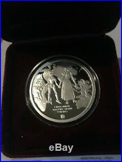 3 Disney 1988 Around the World 1 Oz. 999 Silver Proof consecutive serial # coins