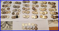 3 Rolls of (120) 80% SILVER Canada 25 CENTS & (10) 50% Canada 25 cent coins