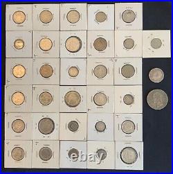 33 Vintage Various Silver International Venezuelan Coin Lot. READ