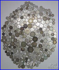 36.67ozt Asst Foreign Silver Coins Asst Country, Dates + Conditions 1039.6g 27269