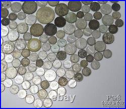 36.67ozt Asst Foreign Silver Coins Asst Country, Dates + Conditions 1039.6g 27269