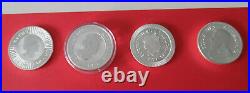4 Lot Set 1 oz Fine Silver Coins Brilliant Uncirculated From Around the World