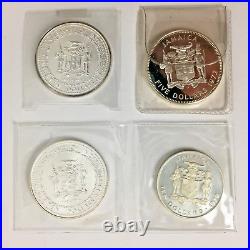 (4 lot) WORLD COINS original coinage JAMAICA SILVER COLLECTION