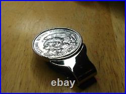 47 Mexican SILVER PESO Eagle Snake Cactus Stainless MoneyClip