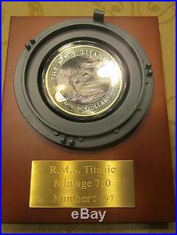 5 oz Silver Mother of Pearl Titanic 100th Anniversary Commemorative FIJI Coin