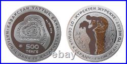 500 Tenge 2014 Kazakhstan Mother Heart To Heart Silver Proof Ngc Pf67