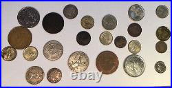 60 INTERNATIONAL CURRENCY Silver and Minor Coins French Francs 1837 Spain Mexico