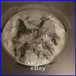 7 Summits Mt. Everest 2017 Cook Ultra High Relief 5 Oz Silver Coin Pcgs Ms70