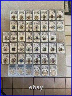 7k Metals Coins Lot of 42 Coins Mostly State Animal Series M70