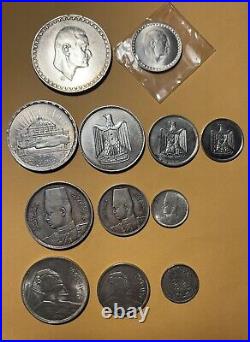 A Lot Of Old Egyptian Silver Coins #1