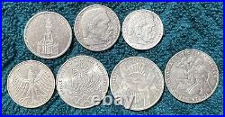 A lot of silver coins from Germany