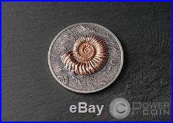 AMMONITE Evolution of Life Silver Coin 500 Togrog Mongolia 2015