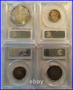 AUSTRIA PERU VENEZUELA / Lot of 4 Slabbed Coins by PCGS