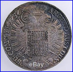 AUSTRIA. Thaler. 1757 Hall Mint. Maria Theresa (1717-1780) XF