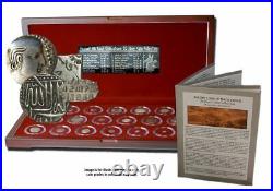 Ancient Coins of the Silk Road Box of 20 Beautiful SILVER Coins in Mahogany Box
