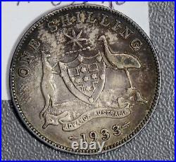 Australia 1933 Shilling silver AU0066 combine shipping