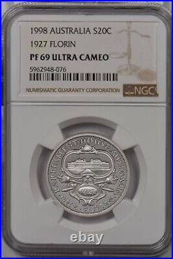 Australia 1998 20 Cents NGC Proof 69UC Silver 1927 Florin NG1439 combine shippin