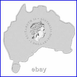 Australia MAP SHAPED COIN SERIES 2016 Dingo 1 OZ SILVER proof COIN