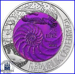 Austria 25 Euro 2012 Hgh Bionik silver niobium coin