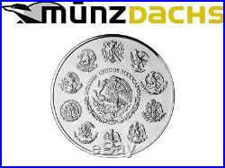 Aztec Calendar 1 Kilo kg. 999 fine silver Proof Mexico 2014 mintage only 500