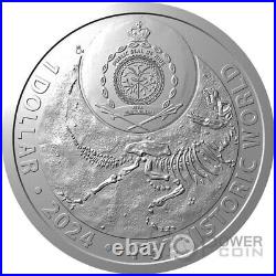 BRACHIOSAURUS Prehistoric World 1 Oz Silver Coin 1$ Niue 2024