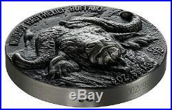 BUFFALO BIG FIVE 5 oz Silver Coin Antiqued Ultra High Relief Ivory Coast 2020