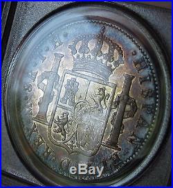 Beautifully Toned 1807 Mo Th 8r Eight Real Mexico Pcgs Au55 5+ Mirrors Colonial