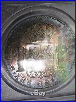 Beautifully Toned 1807 Mo Th 8r Eight Real Mexico Pcgs Au55 5+ Mirrors Colonial