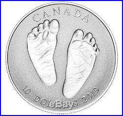CANADA 2019 $10 Welcome to the World Baby Feet Baby Gift Silver Coin