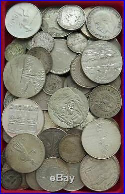 COLLECTION LOT WORLD SILVER ONLY SILVER COINS 84PC 703GR #xx15 043