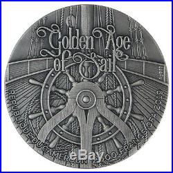 Cameroon 2019 Queen Anne's Golden Age of Sail 2000 Francs Silver Coin