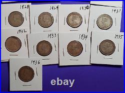 Canada Lot Of 30 Silver 25 Cents Coins 1902-1936-More photos added
