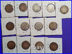 Canada Lot Of 30 Silver 25 Cents Coins 1902-1936-More photos added