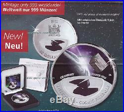 Chassigny METEORITE silver coin! $10 Fiji, only 999 made! Cosmic Fireballs