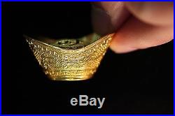 China Sycee Vintage Gold Ingot Dish YuanBao Gold Tael Silver COLLECTION LOT