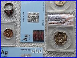 Collection of US silver. 925.999, ANACS, PCGS, silver halve, silver 1/10oz+++