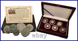 Crusades Era (1095 1291) Coin Collection (6) Silver Medieval Coins, Box, Coa