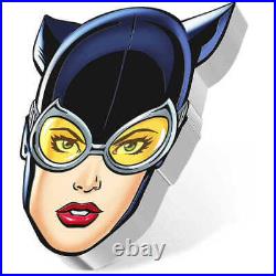 DC Faces of Gotham Catwoman Fine Silver Proof 2022 Niue COA SKUOPC14