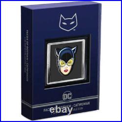 DC Faces of Gotham Catwoman Fine Silver Proof 2022 Niue COA SKUOPC14