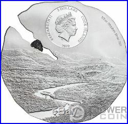 ESTACADO Meteorite Impacts Silver Coin 2$ Cook Islands 2019