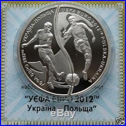 EURO 2012 POLAND-UKRAINE 2 Puzzle Coins Proof 2Oz Silver UEFA World Cup Football